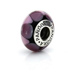 Pandora purple Murano Glass charms